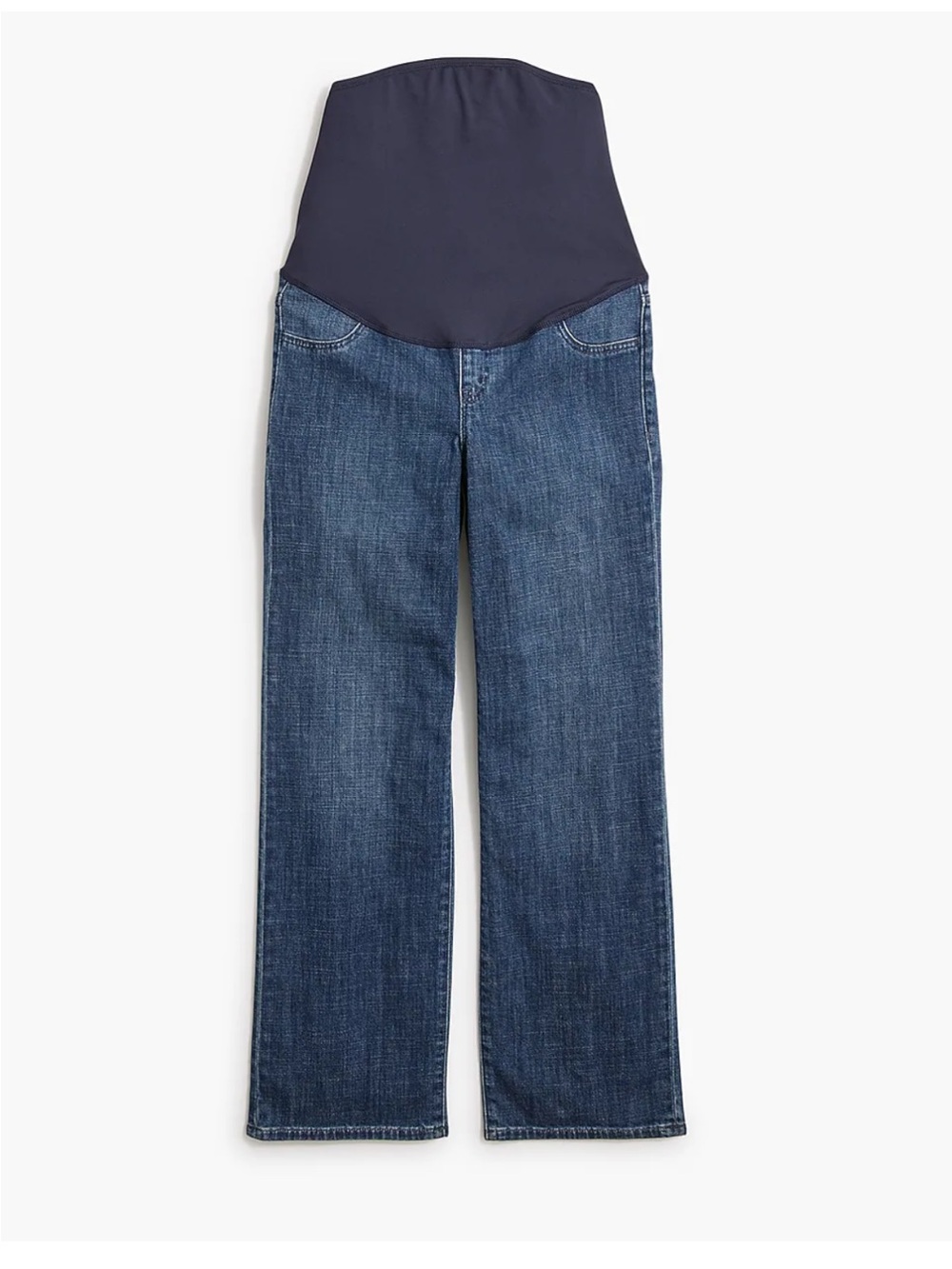 Maternity Wide Leg Jeans with Maternity Band - Dark Blue